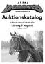 Auktionskatalog. Lördag 9 augusti. Kallblodsauktion i Multihallen. Start kl 18:00