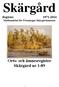 Skärgård. Register 1971-2014 Medlemsblad för Föreningen Skärgårdsmuseet. Orts- och ämnesregister Skärgård nr 1-89