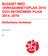 BUDGET MED VERKSAMHETSPLAN 2014 OCH EKONOMISK PLAN 2014 2016