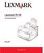 Lexmark E210. Användarhandbok. Maj 2001. www.lexmark.com