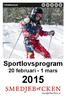 Fritidskontoret. Sportlovsprogram. 20 februari - 1 mars