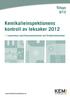 Kemikalieinspektionens kontroll av leksaker 2012. i samverkan med Konsumentverket och Elsäkerhetsverket