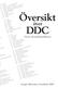 Översikt DDC. över. Dewey decimalklassifikation