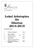 Lokal Arbetsplan för Gläntan 2014-2015