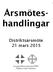 Årsmötes- handlingar. Distriktsårsmöte 21 mars 2015