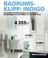 KLIPP: INDIGO 4 355:- 6 080:- 4 165:- Indigo högskåp 40x98 vit, dörr exkl handtag. Art nr 55405. (Ord pris 4 900:-)