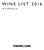 WINE LIST 2016 M/S ROSELLA