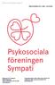 Psykosociala föreningen Sympati rf MEDLEMSBLAD 1/2016 JANUARI