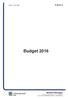 Budget 2016. Miljöförvaltningen R 2015:13. ISBN nr: 1401-2448