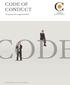 CODE OF CONDUCT. Vår gemensamma uppförandekod ODE. Denna policy godkändes av Coors styrelse 11 december 2014.