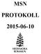 MSN PROTOKOLL 2015-06-10 HEDEMORA KOMMUN