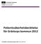 Patientssäkerhetsberättelse för Grästorps kommun 2012