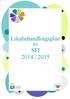 F E. Likabehandlingsplan för SFI 2014 / 2015