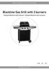 Blackline Gas Grill with 3 burners