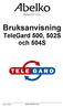 Bruksanvisning TeleGard 500, 502S och 504S