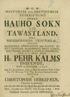 HAUHO SOKN TAWASTLAND, INSEENDE, TILSTÅDJELSE, BEStfRIFNING ÖFWER UTI. HISTORISK och OECONOMMISK WEDERBORANDES M. G. H. Finland, JACOB MERCKELL.