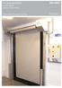 Produktdatablad Snabbrullport Albany HS9010PFR. ASSA ABLOY Entrance Systems