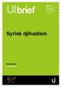 NO 13. 14 Sep 2012. Published by Swedish Institute of International Affairs. www.ui.se. Syrisk djihadism. Aron Lund.