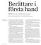 Berättare i första hand