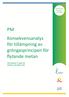 PM Konsekvensanalys för tillämpning av gröngasprincipen för flytande metan