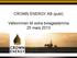 CROWN ENERGY AB (publ) Välkommen till extra bolagsstämma 25 mars 2013