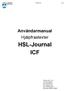 HSL-Journal ICF. Användarmanual Hjälpfrastexter