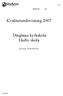 Kvalitetsredovisning 2007. Dingtuna kyrkskola Ekeby skola