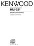 MIKRO HI-FI KOMPONENTSYSTEM HM-531 BRUKSANVISNING KENWOOD CORPORATION COMPACT DIGITAL AUDIO TEXT B60-4006-00 01 SW 9811