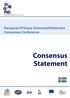 European Primary Immunodeficiencies Consensus Conference Consensus Statement