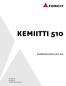 KEMIITTI 510. Produktinformation 26.8.2013. Tel +358 (0)207 440 400. OY FORCIT AB www.forcit.fi