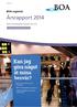 Version 1.0. BOA-registret. Årsrapport 2014. Bättre Omhändertagande av patienter med Artros. Version med redovisning på enhetsnivå