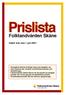 Prislista. Folktandvården Skåne