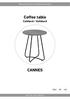 Coffee table Cafébord / Kafébord CANNES