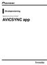 Bruksanvisning. Applikation för ios och Android. AVICSYNC app. Svenska