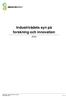Industrirådets syn på forskning och innovation