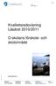 Kvalitetsredovisning Läsåret 2010/2011. D-skolans förskole- och skolområde