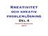 Kreativitet och kreativ problemlösning Del 4 Crister Skoglund 2015