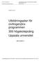 Utbildningsplan för civilingenjörsprogrammen. 300 högskolepoäng Uppsala universitet