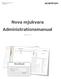 Nova mjukvara Administrationsmanual