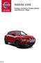 NISSAN JUKE. Prislista, Utrustning, Prislista tillbehör, Specifikationer, Färger 08.02.2016 SE-02C-0637