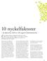 10 nyckelfaktorer. - så planerar, driver och agerar kommunerna