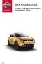 NYA NISSAN JUKE. Prislista, Utrustning, Prislista tillbehör, Specifikationer, Färger 01.01.2015 SE-02C-0500