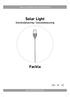 Solar Light Solcellsbelysning / Solcellebelysning