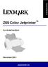 Användarhandbok. Z65 Color Jetprinter. Användarhandbok. December 2001. www.lexmark.com