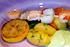 Fiskgratäng med vitlök och basilika, potatismos och rivna morötter Aprikoskräm och mjölk. Redd grönsakssoppa och ostsmörgås