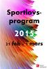Sportlovsprogram. 21 feb - 1 mars