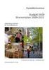 FÖRSLAG TILL BUDGET 2010 OCH PLANER