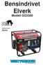 Bensindrivet Elverk. Modell GG3300. Artikelnummer