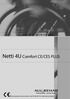 ANVÄNDARMANUAL. Netti 4U Comfort CE/CES PLUS. Denna produkt överensstämmer med 93/42/EEC för medicinska produkter.
