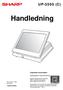 Handledning UP-3500 (C) Typgodkänt kassaregister. Kassaregister med kontrollenhet
